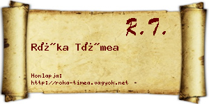 Róka Tímea névjegykártya
